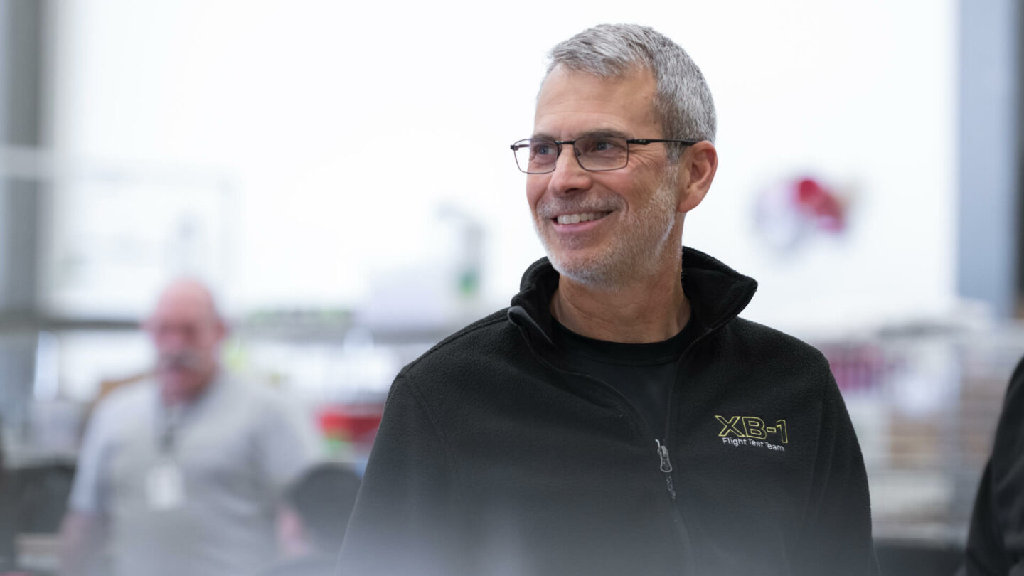 Jeff Mabry, Vice President of the XB-1 Program, smiling. 