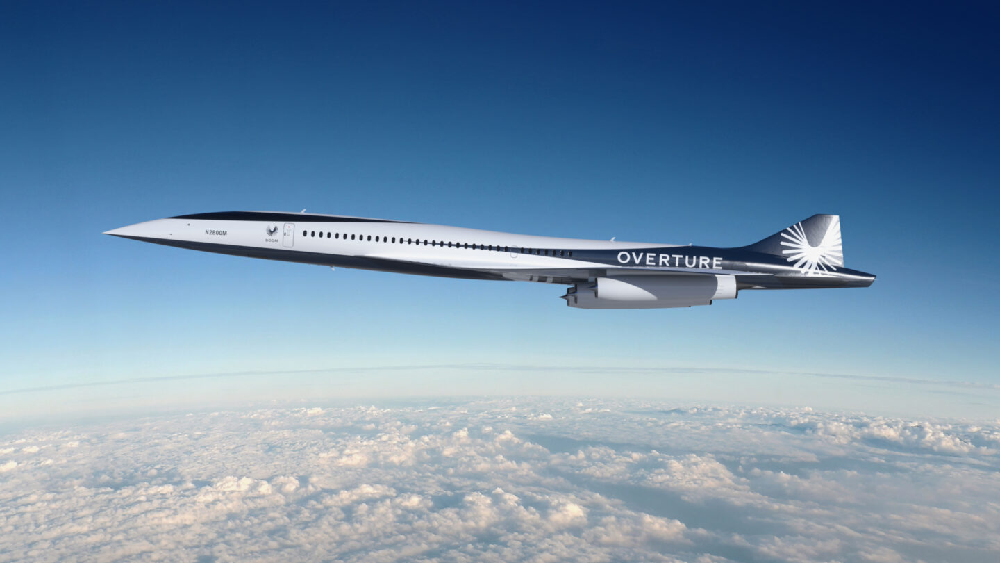 Boom's Overture, the world's fastest airliner -- optimized for speed, safety, and sustainability.